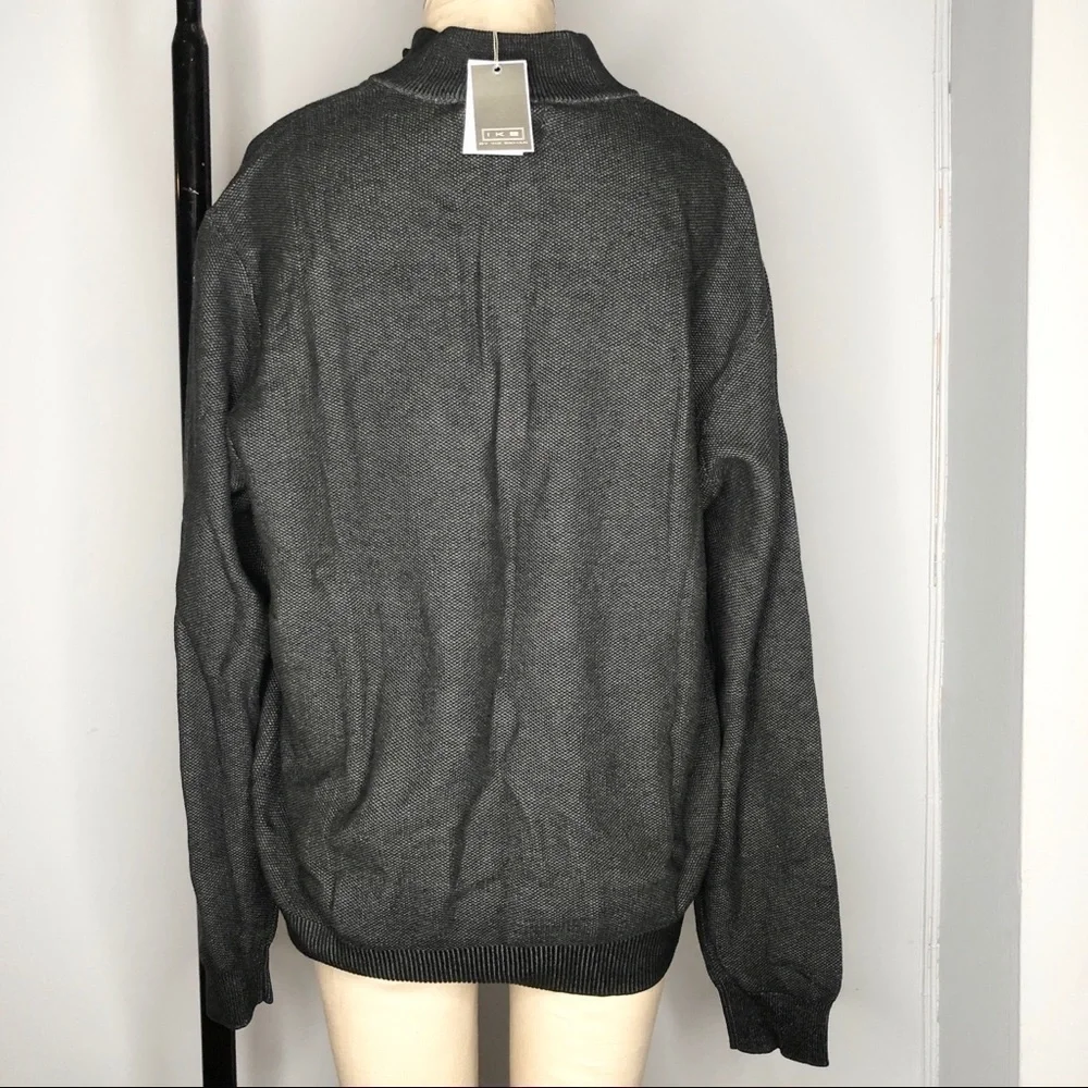 NEW Ike by Ike Behar Zip Waffle-Pique Mens Sweater Size Large - Picture 5 of 7